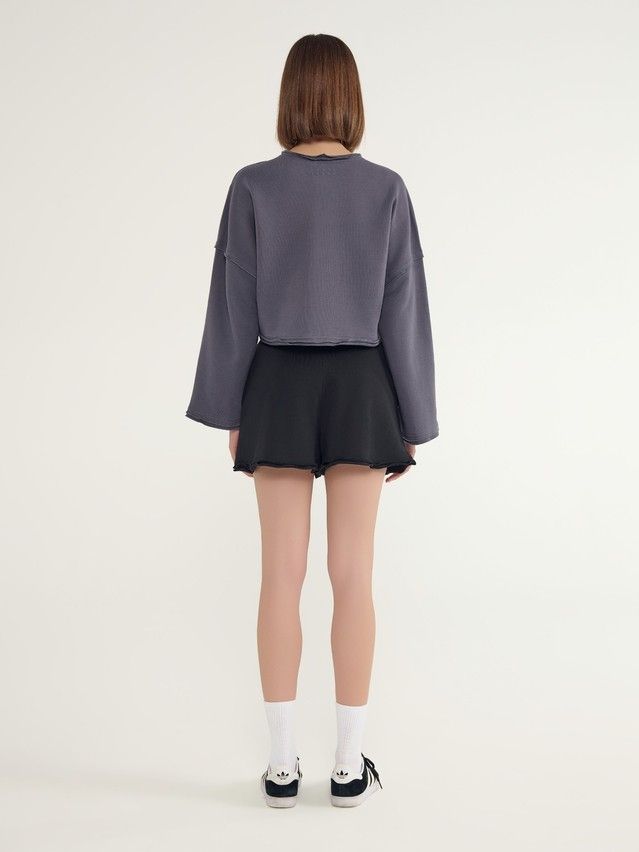 Women's polo neck shirt CONTE ELEGANT LD 3055, s.170-92, graphite - 3