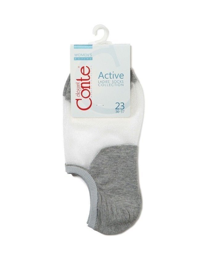 Women's socks CONTE ELEGANT ACTIVE (anklets),s.23, 000 grey - 3