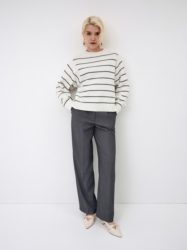 Women's pullover CONTE ELEGANT LDK24114, s.170-84, ecru-black - 4