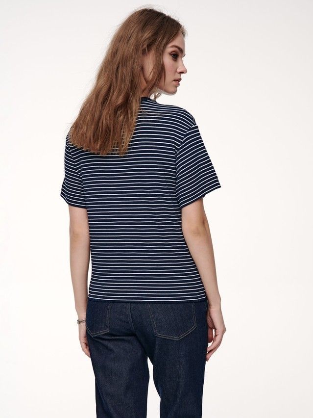 Women's polo neck shirt CONTE ELEGANT LD 2652, s.170-92, blue strip - 2