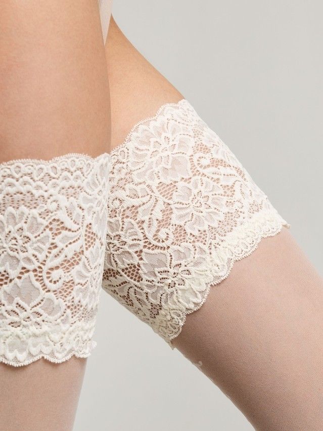 Women's stockings CONTE ELEGANT GLORY, s.23-25 (1/2),panna - 4