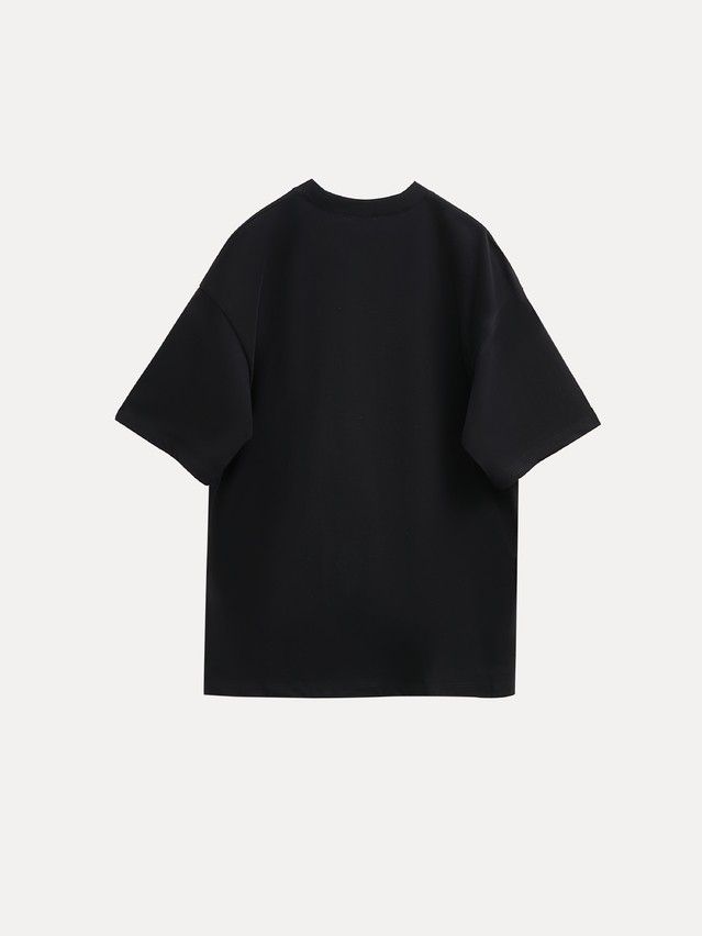 Women's polo neck shirt CONTE ELEGANT LD 3041, s.170-84, black-pink palms - 5