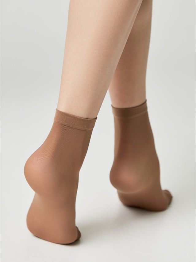 Women's socks CONTE ELEGANT TULLE (2 pairs),s.23-25, bronz - 6