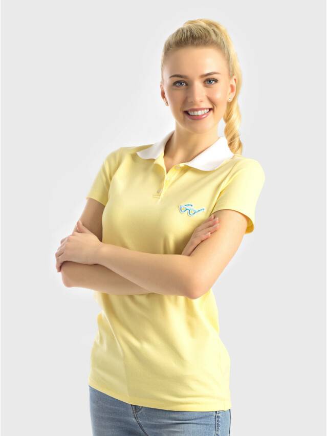 Women's polo neck shirt CONTE ELEGANT LD 729, s.170-100, yellow - 2