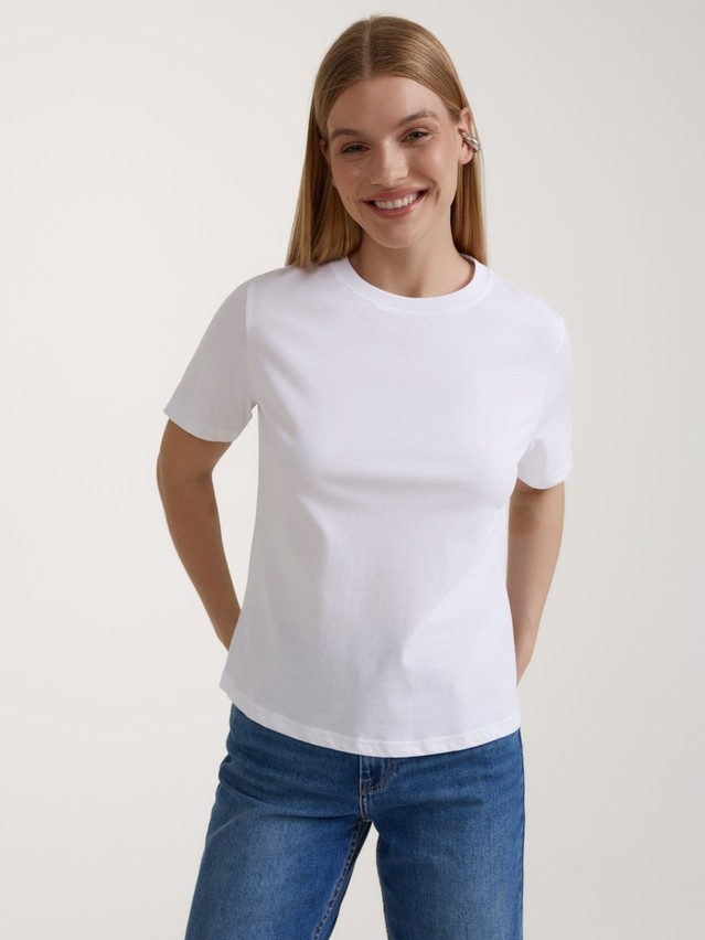 Women's polo neck shirt CONTE ELEGANT LD 3206, s.170-84, white - 1