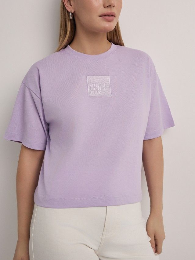 Women's polo neck shirt CONTE ELEGANT LD 2973, s.170-92, lavender-girls dont cry - 2