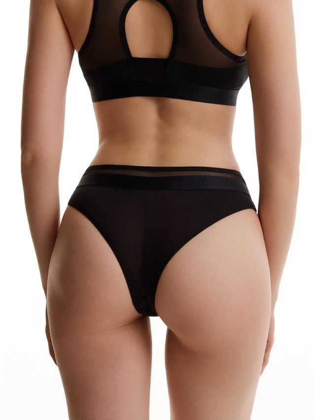 Women's panties CONTE DOUBLE LINES LBR 3551, s.90, black - 2