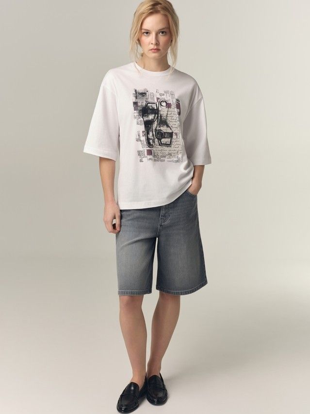 Women's polo neck shirt CONTE LD 3449, s.170-88, white-shoes - 4