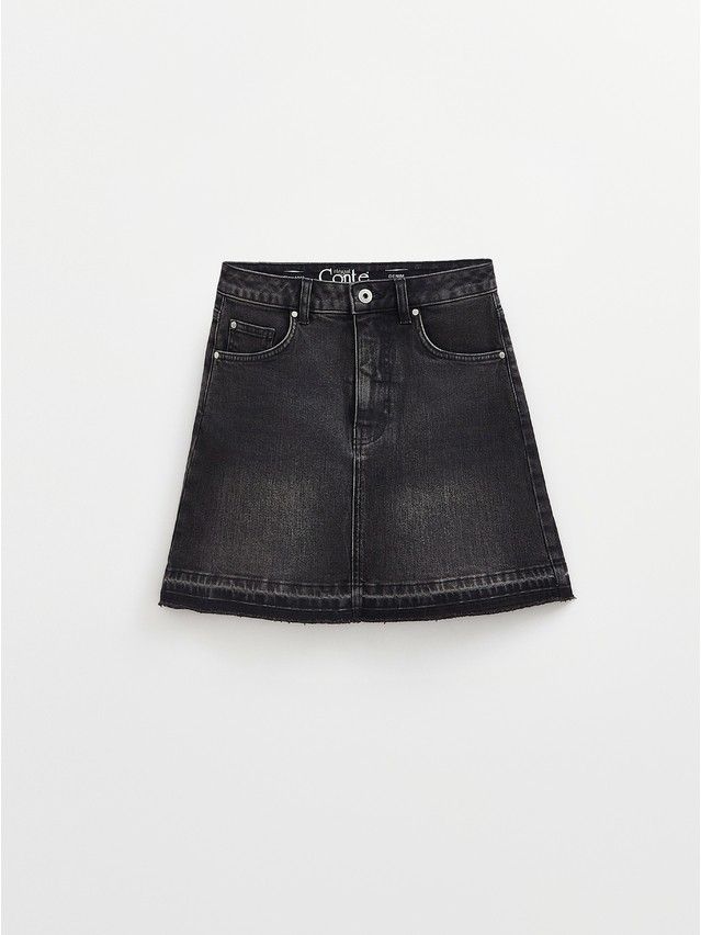 Denim skirt CONTE ELEGANT CON-687, s.170-94, washed black - 9