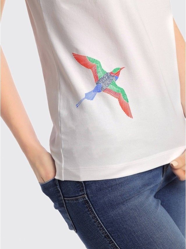 Women's polo neck shirt CONTE ELEGANT LD 736, s.170-100, white - 3