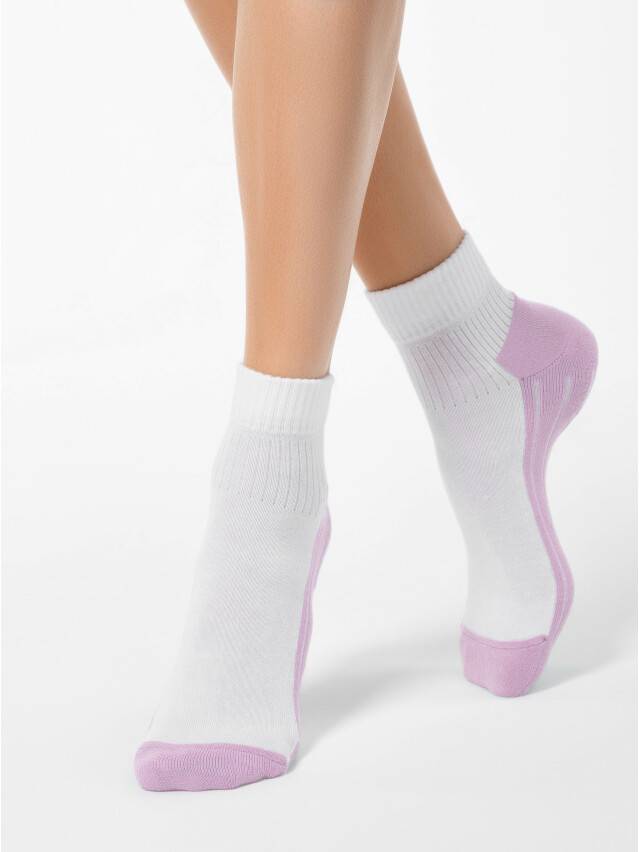 Women's socks CONTE ELEGANT ACTIVE, s.23, 026 white-lilac - 1