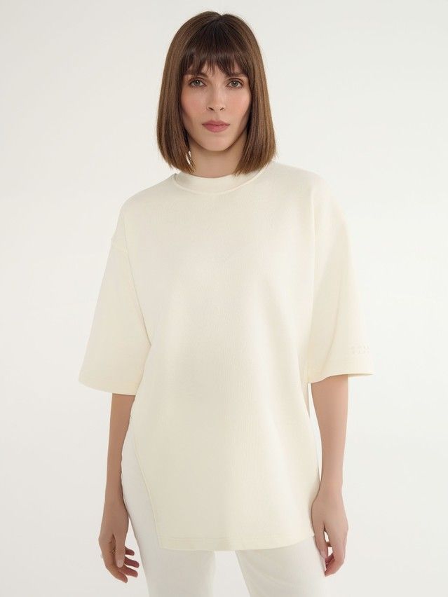 Women's polo neck shirt CONTE ELEGANT LD 3070, s.170-92, ecru - 2