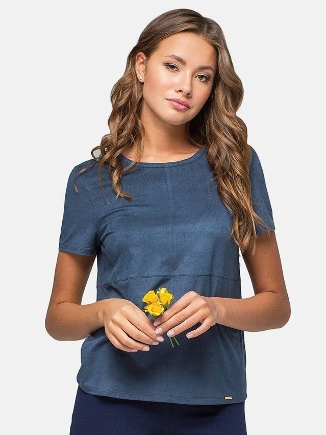 Women's polo neck shirt CONTE ELEGANT LD 630, s.170,176-100, dark blue - 1