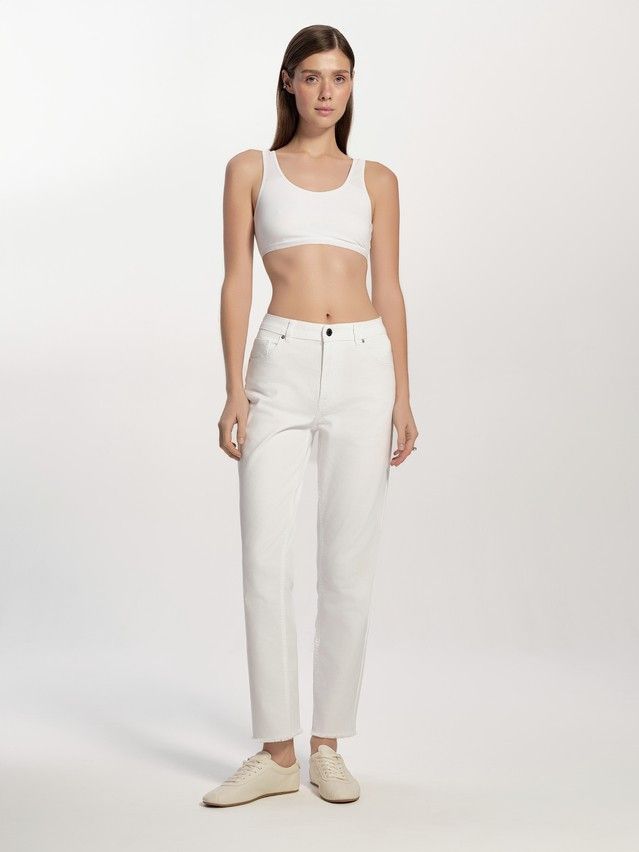 Denim trousers CONTE ELEGANT CON-723, s.170-102, white - 1
