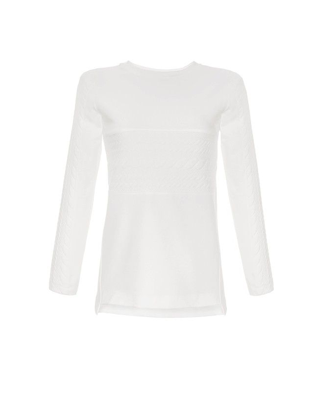 Women's polo neck shirt CONTE ELEGANT LD 617, s.158,164-84, milky - 1