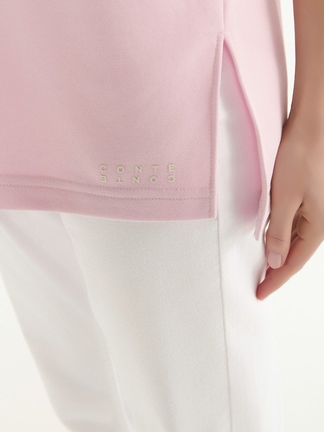 Women's polo neck shirt CONTE ELEGANT LD 3081, s.170-100, crystal pink - 5