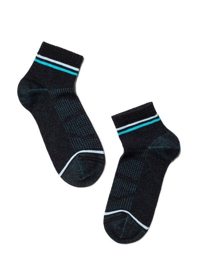 Children's socks ACTIVE (short) 13S-34SP, s. 24-26, 508 black-turquoise - 6