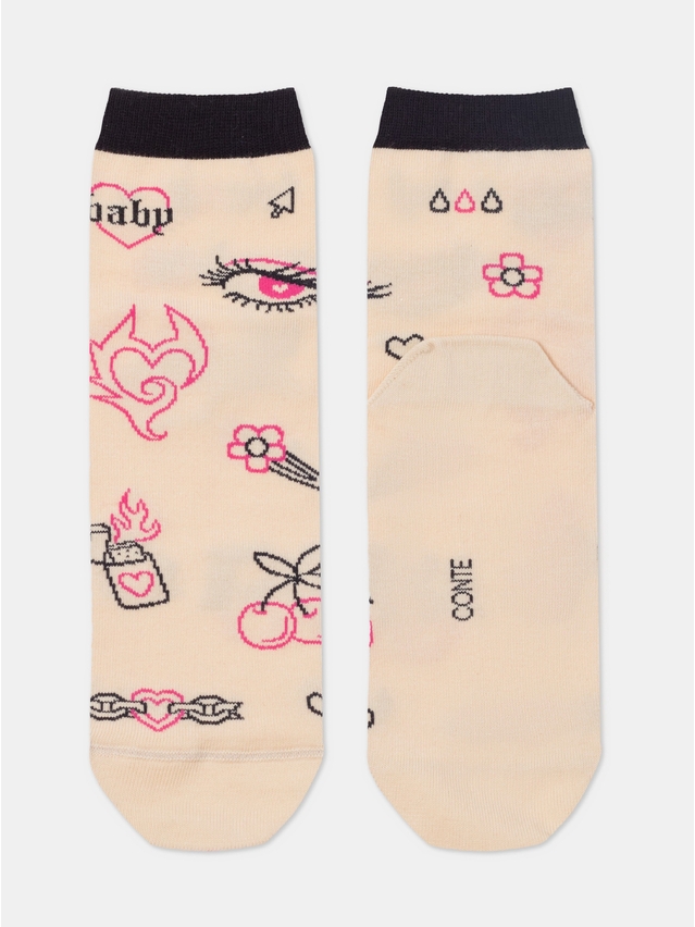 Women's socks CONTE ELEGANT HAPPY, s.23-25, 605 beige - 5