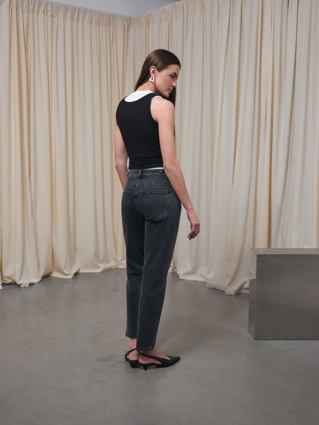 Women's jeans CONTE CON-847, s.164-90, washed black - 2