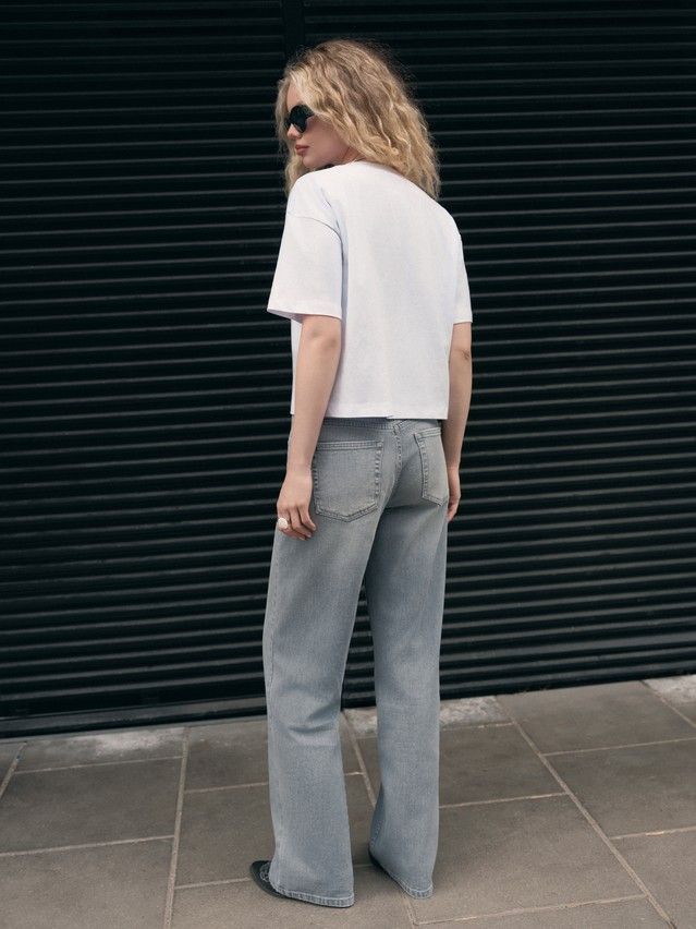 Women's polo neck shirt CONTE ELEGANT LD 3033, s.170-88, white-pacific - 4