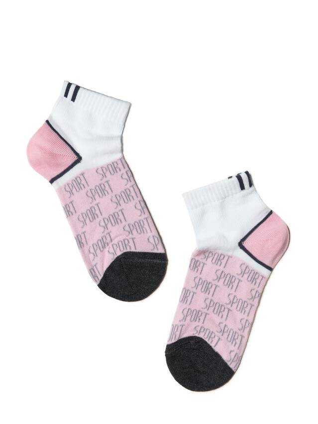Children's socks CONTE-KIDS ACTIVE, s.24-26, 312 white-light pink - 1