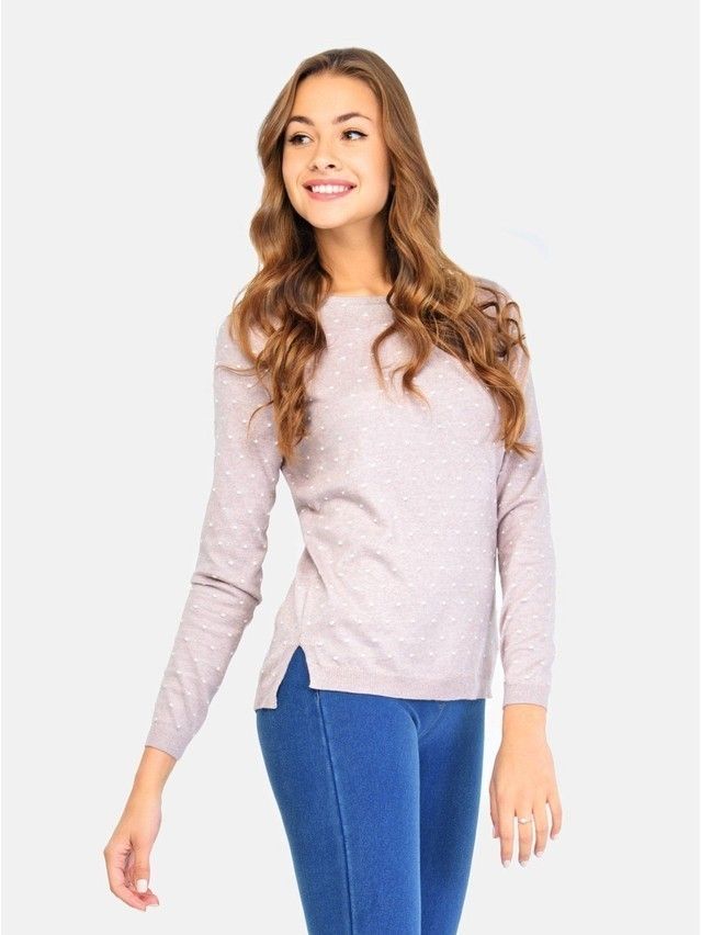 Women's pullover CONTE ELEGANT LDK013, s.158,164-84, beige - 1