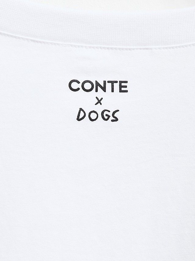 Women's polo neck shirt CONTE ELEGANT LD 3036, s.170-92, white-my dog - 5