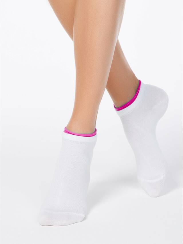 Women's socks CONTE ELEGANT ACTIVE, s.23, 035 white-raspberry pink - 1