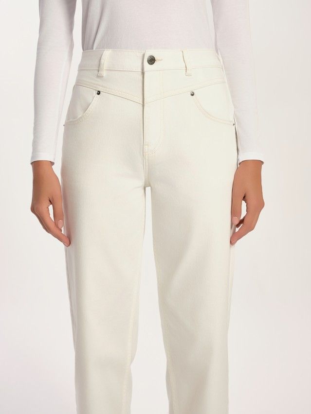 Denim trousers CONTE ELEGANT CON-726, s.170-102, off white - 6