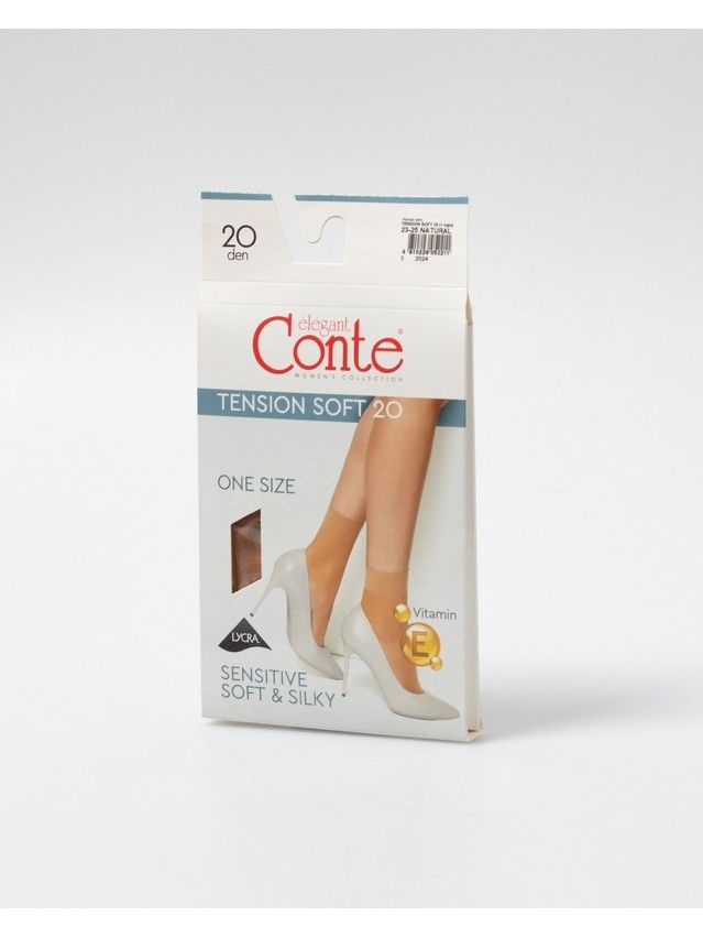 Women's socks CONTE ELEGANT TENSION SOFT 20 (1 pair),s.23-25, natural - 4
