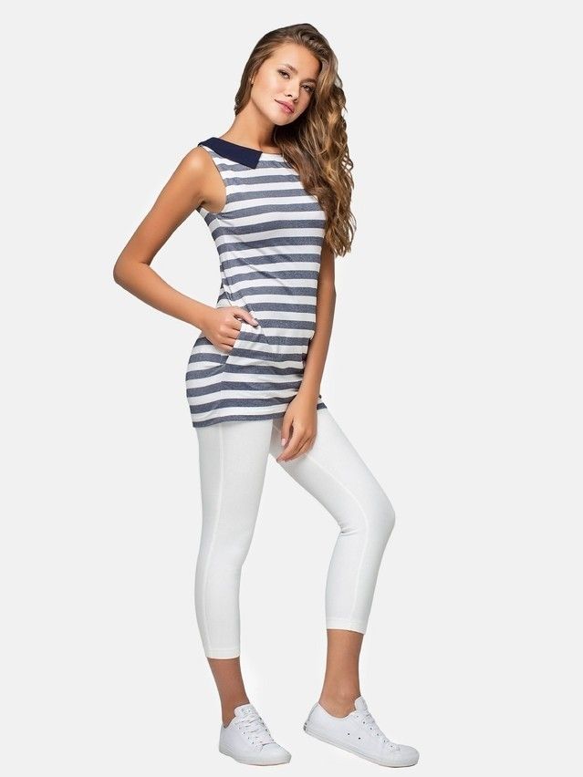 Women's tunic CONTE ELEGANT LTH 631, s.158,164-84-90, white-blue - 4