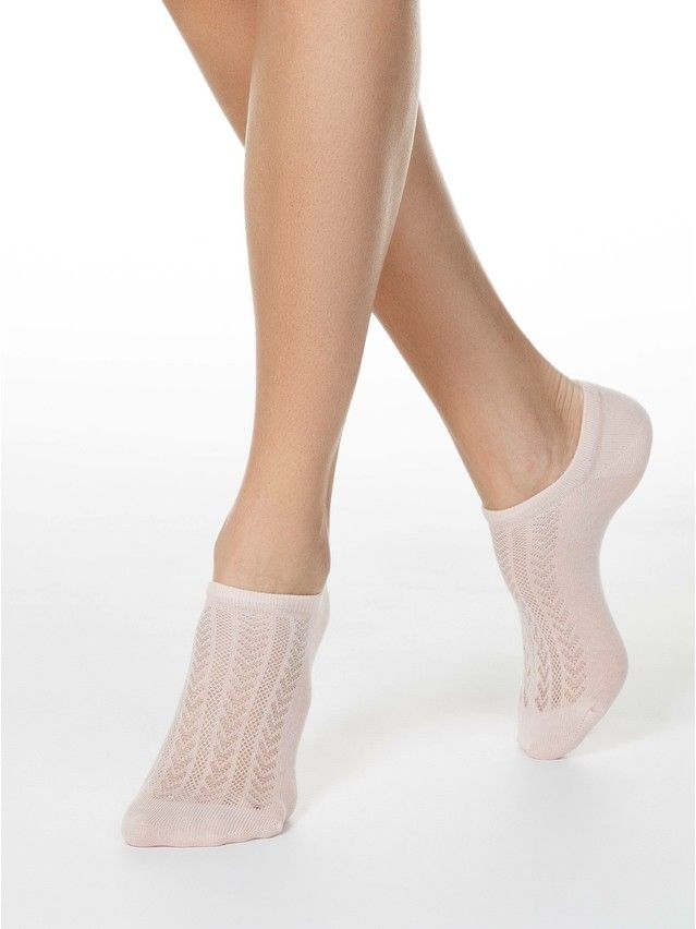 Women's cotton socks ACTIVE (ultra-short) 19C-185SP, s. 36-37, 179 peach - 1