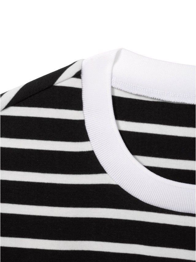 Women's polo neck shirt CONTE ELEGANT LD 827, s.170-100, black-white - 6
