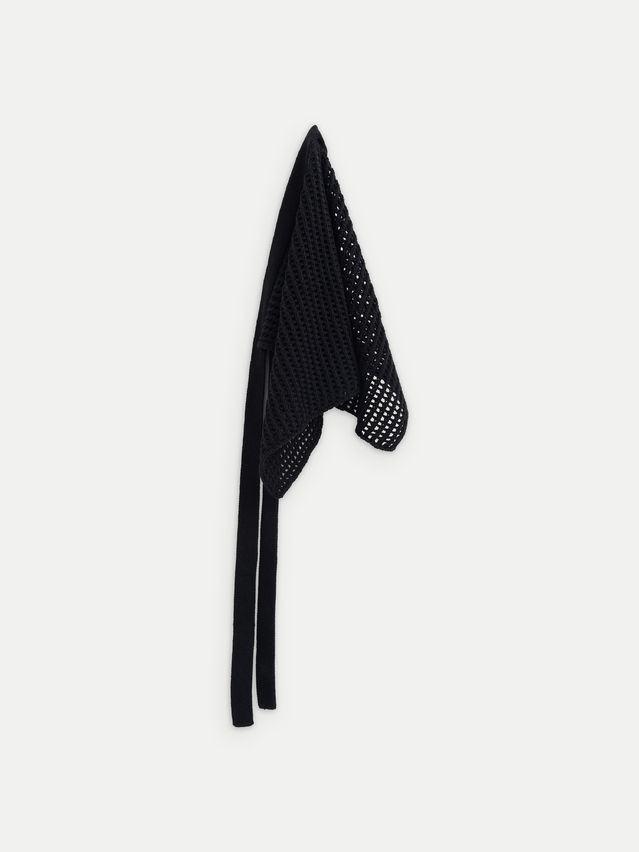 Women's scarf CONTE LDK25195, s.34*60, black - 11