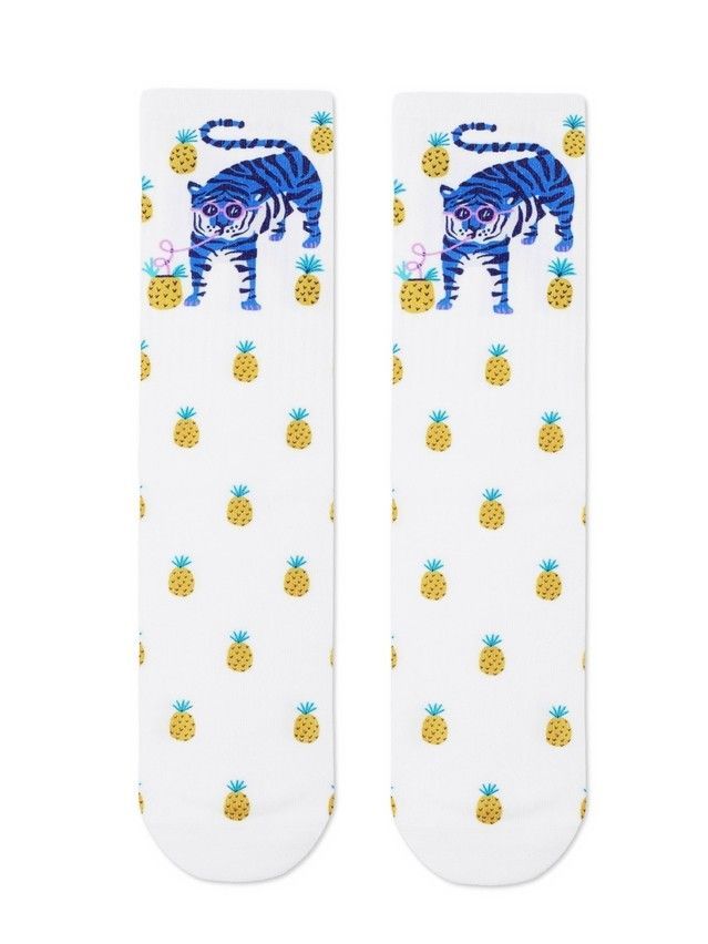 Women's socks CONTE ELEGANT FANTASY, s.23-25, 322 white - 2