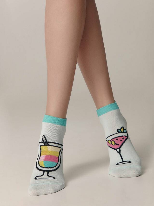 Women's socks CONTE ELEGANT HAPPY, s.23-25, 247 pale turquoise - 2