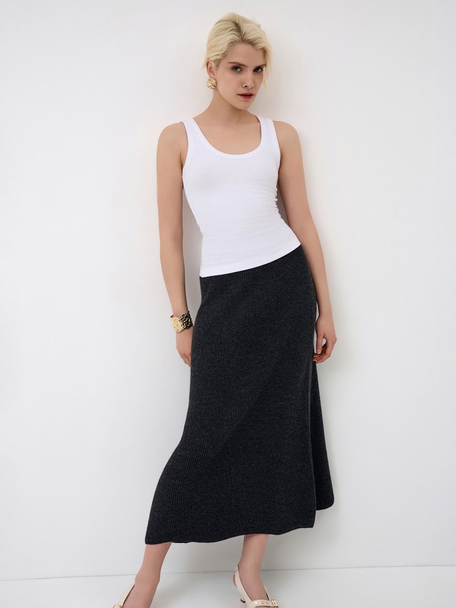 Women's skirt CONTE ELEGANT LDK24128, s.170-90, grafit melange - 1