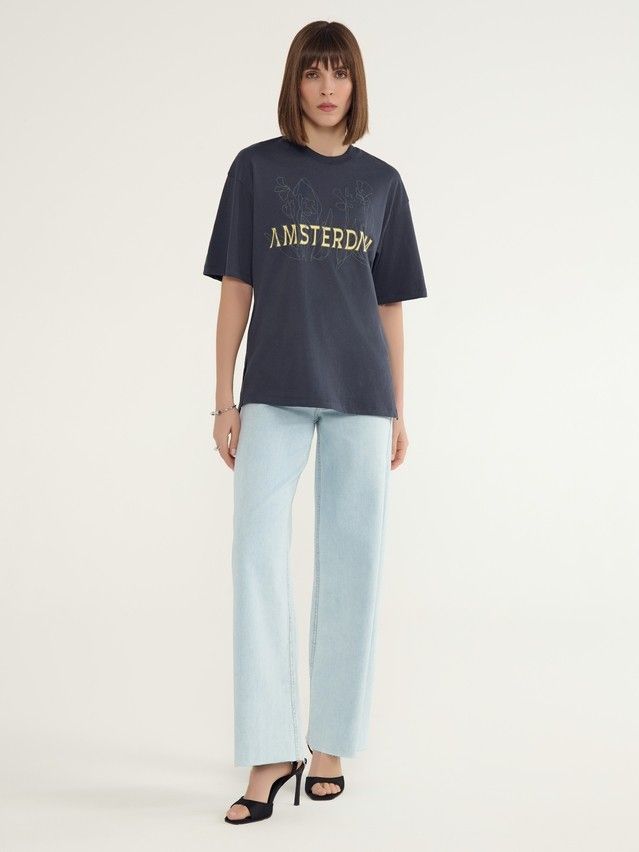 Women's polo neck shirt CONTE ELEGANT LD 3040, s.170-92, graphite-amsterdam - 4