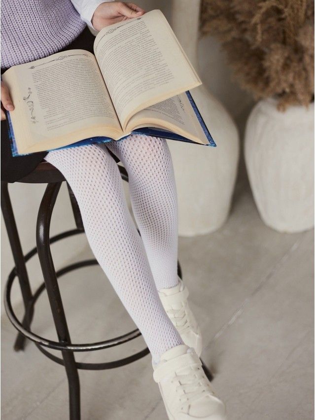 Children's tights CONTE-KIDS MISS, s.116-122 (18),269 white - 1