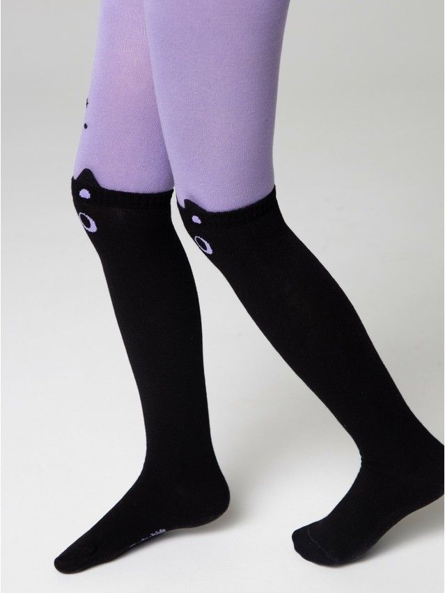 Children's tights CONTE-KIDS TIP-TOP, s.128-134 (20),689 black-lilac - 3