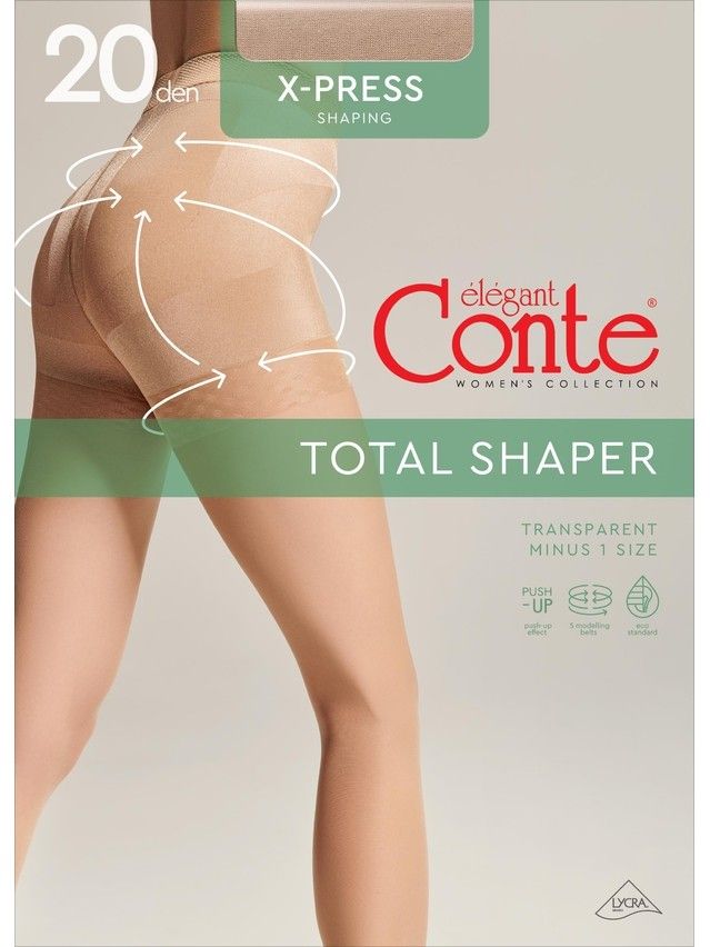 Women's tights CONTE ELEGANT X-PRESS 20 (euro-envelope),s.2, grafit - 8