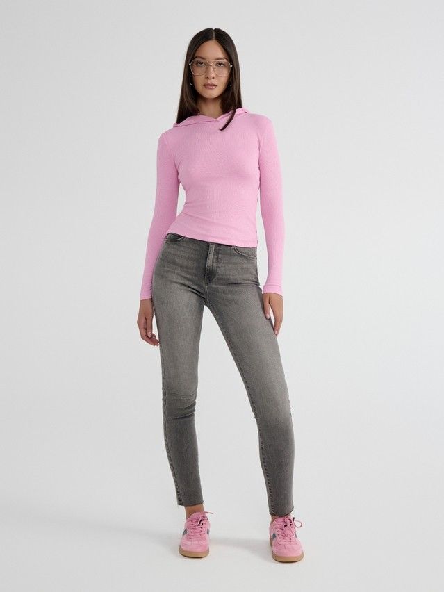 Women's polo neck shirt CONTE ELEGANT LD 2959, s.170-92, rose bloom - 4