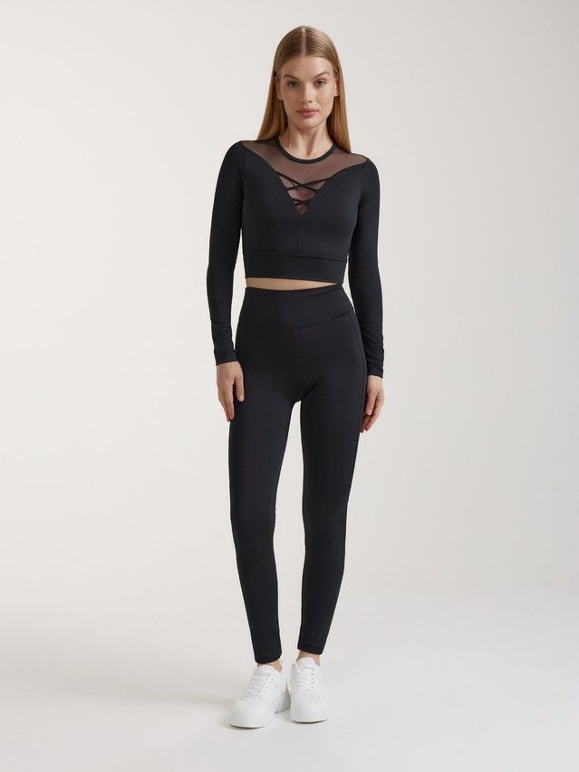 Women's polo neck shirt CONTE ELEGANT LD 3097, s.170-84, black - 1