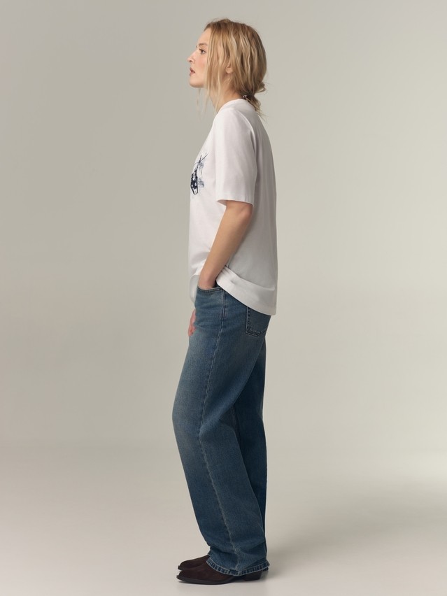 Women's polo neck shirt CONTE ELEGANT LD 3036, s.170-92, white-lingerie - 5