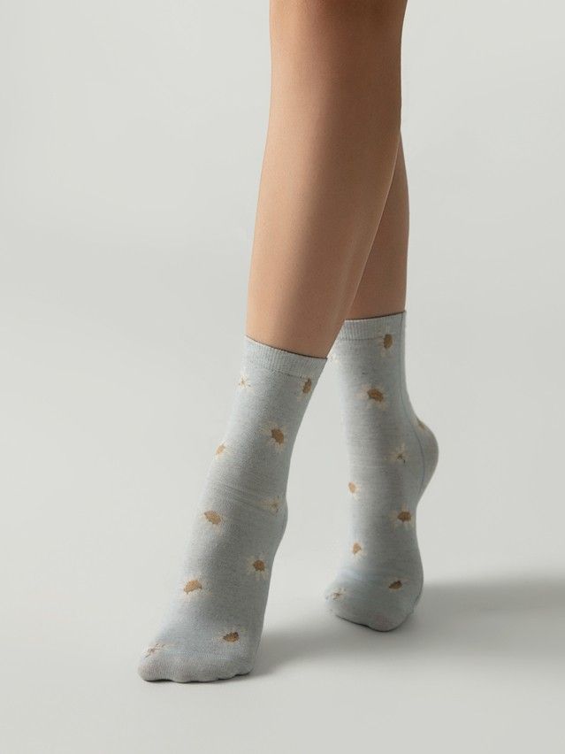 Women's socks CONTE FLOWERS, s.23-25, 1147 blue - 2