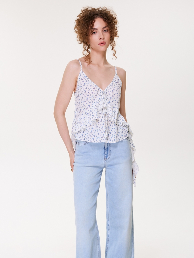 Women's blouse CONTE LBL 3473, s.170-88-94, white-flowers - 5