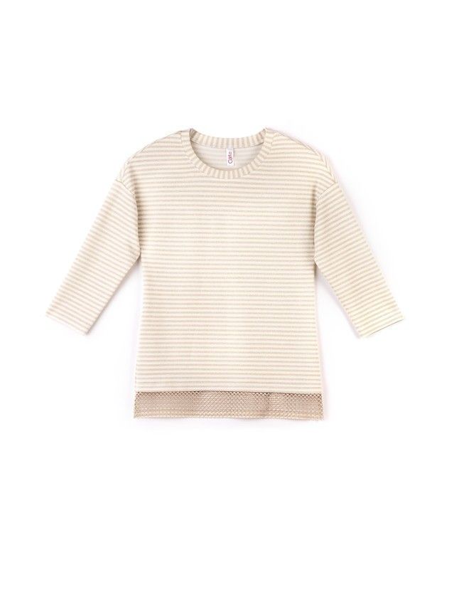 Women's polo neck shirt CONTE ELEGANT LD 829, s.170-100, milky-golden - 4