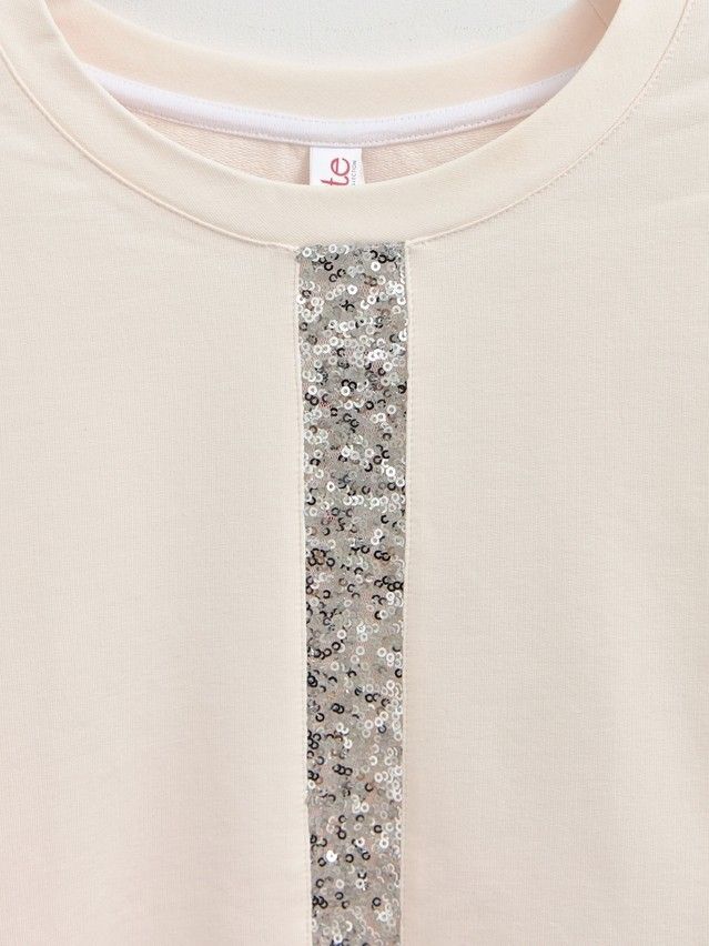 Women's polo neck shirt CONTE ELEGANT LD 626, s.158,164-84, milky - 3