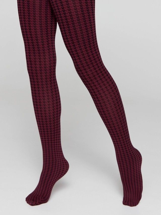 Fancy children's tights CONTE ELEGANT OLIVIA, s.104-110, bordo - 3