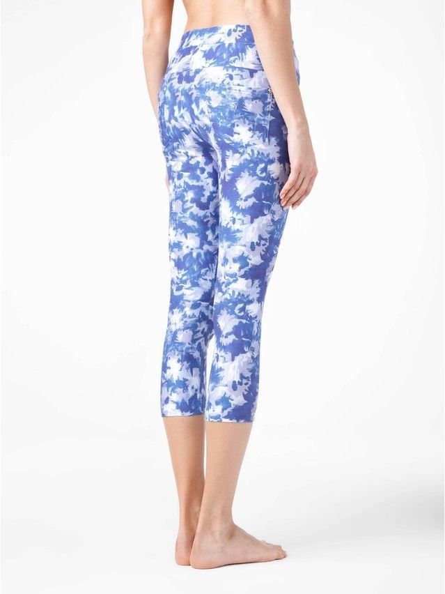 Women's knee pants CONTE ELEGANT FIOLA, s.170-90, blue-white - 2